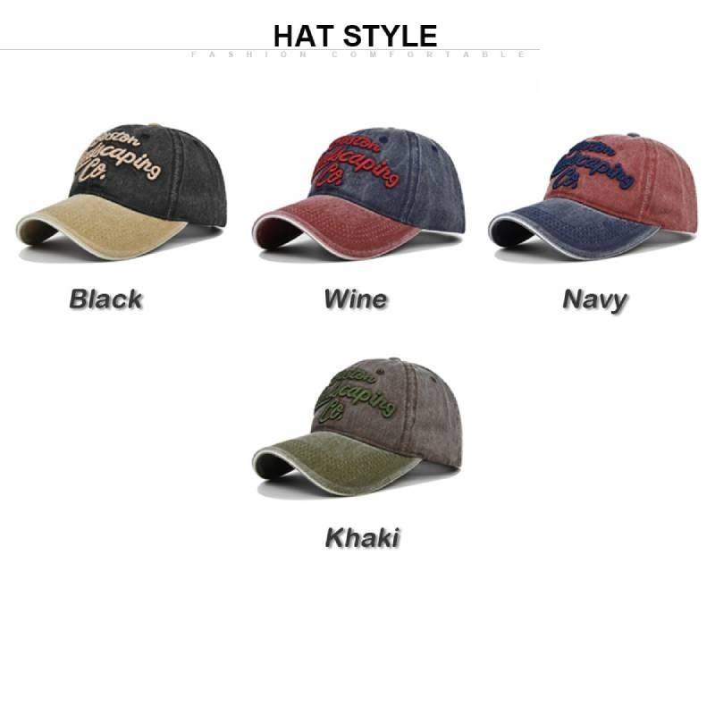 New Boston Embroidered Baseball Cap Vintage Washed Denim Duck Tongue Sun Hat