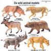 Children's Farm Animal Models: Cow, Pig, Rooster, Donkey, Duck, Cat, Sheep - Plastic Toy Set