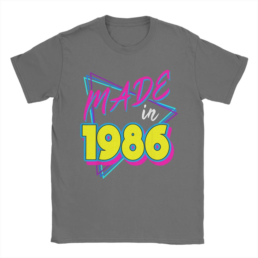 Made in 1986 40th Birthday Retro 40 Years Old 80s Vintage Cotton TShirt For Unisex Summer Y2K Retro TShirts ONeck Trending Tees