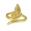 Medieval Vintage Butterfly Series Zir*****Pen Ring Personalized Retro Niche High-End Ring
