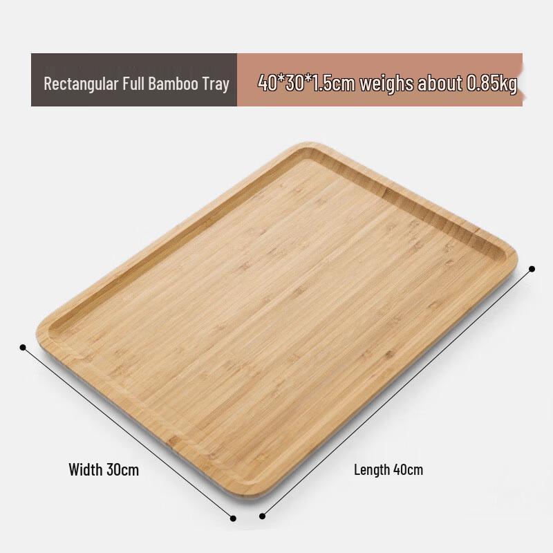 Bamboo Wooden Rectangular Serving Tray