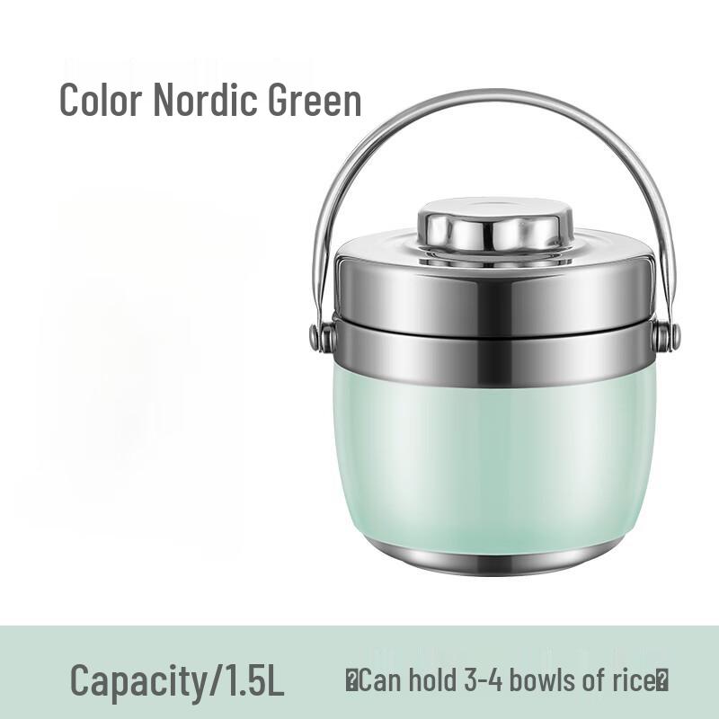 Sweet Elegant 304 Stainless Steel Double-Layer Insulated Lunch Box with Bag