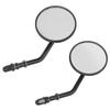 Pair Motorcycle Rearview Mirror Round Retro 8mm Screw Universal Replacement for Rocker C 2008‑2009