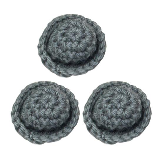 

3 шт. Мини-вязаные шапочки Ручной работы Миниатюрные шапочки Аксессуары для кукол Маленькие шапочки для DIY проектов Аксессуары для рукоделия Рождественское украшение серый