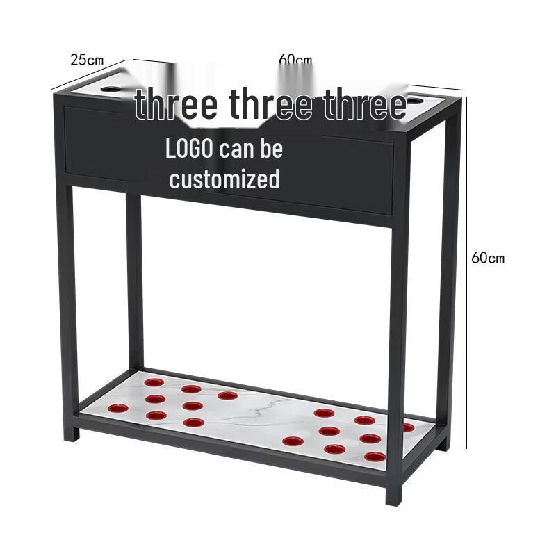 Matte Black 16-Cue Floor Standing Billiard Cue Rack