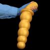 Extra Large Gold Silicone Threaded Vibrator Anal Plug Anal Diverter Dildo Sex Toy Realistic Penis Big Dick