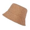 Japanese big-eave bucket hat women's autumn and winter new teddy velvet solid color lamb wool warm versatile wide-brimmed basin hat