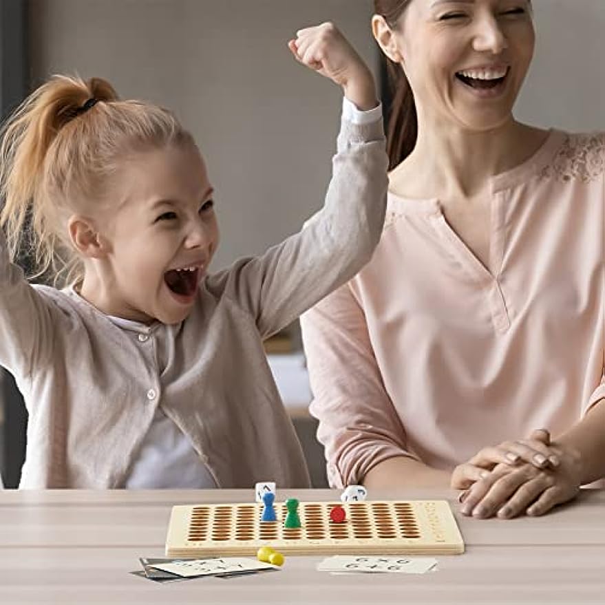 Holz Montessori Multiplikations- und Additionsbrettspiel Montessori Spielzeug Pädagogisches Mathematik-Tischbrett für Kleinkinder Vorschulgeschenke