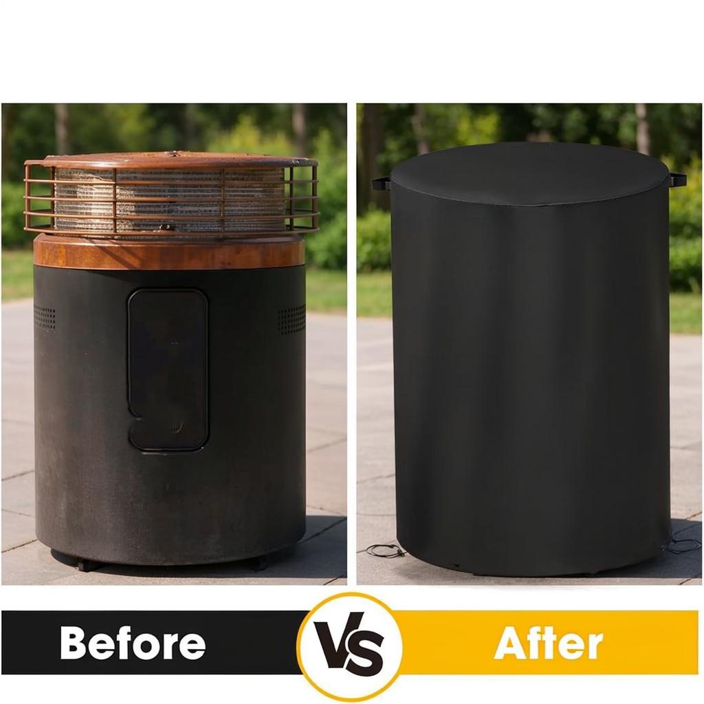 Outdoor Circular Stove Heater Universal Protective Cover