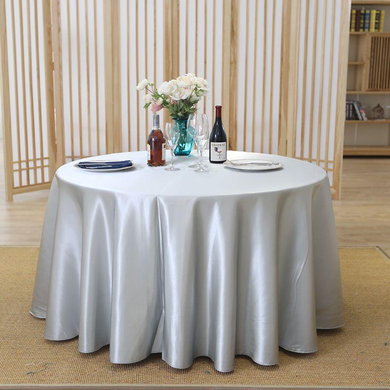 

Ресторанный квадрат для ресторана и домашнего использования Свадебная скатерть в европейском стиле Silver Gray Square 1.2*1.2 meters