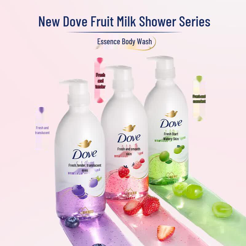 DOVE Sweet Strawberry & Oat Milk Essence Shower Gel