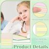 Handwriting Paper Kindergarten Wide Ruled 1-1/8” Raised Lined Paper Primary Writing Pad 8.5 x 11 Inch Colored Spacing Papers Tactile for Kids