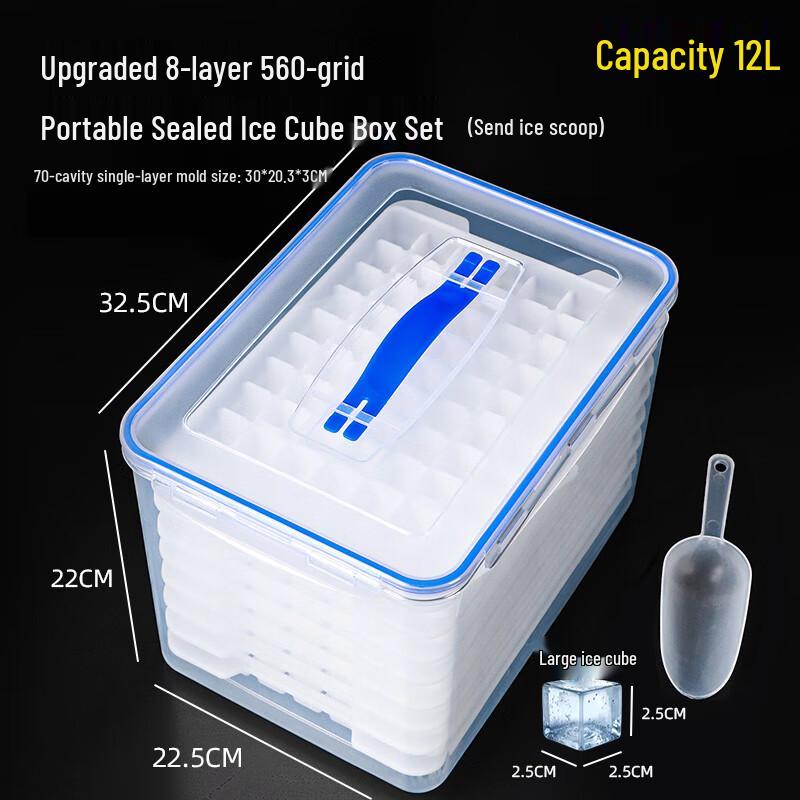 Large Capacity Stackable Ice Cube Tray