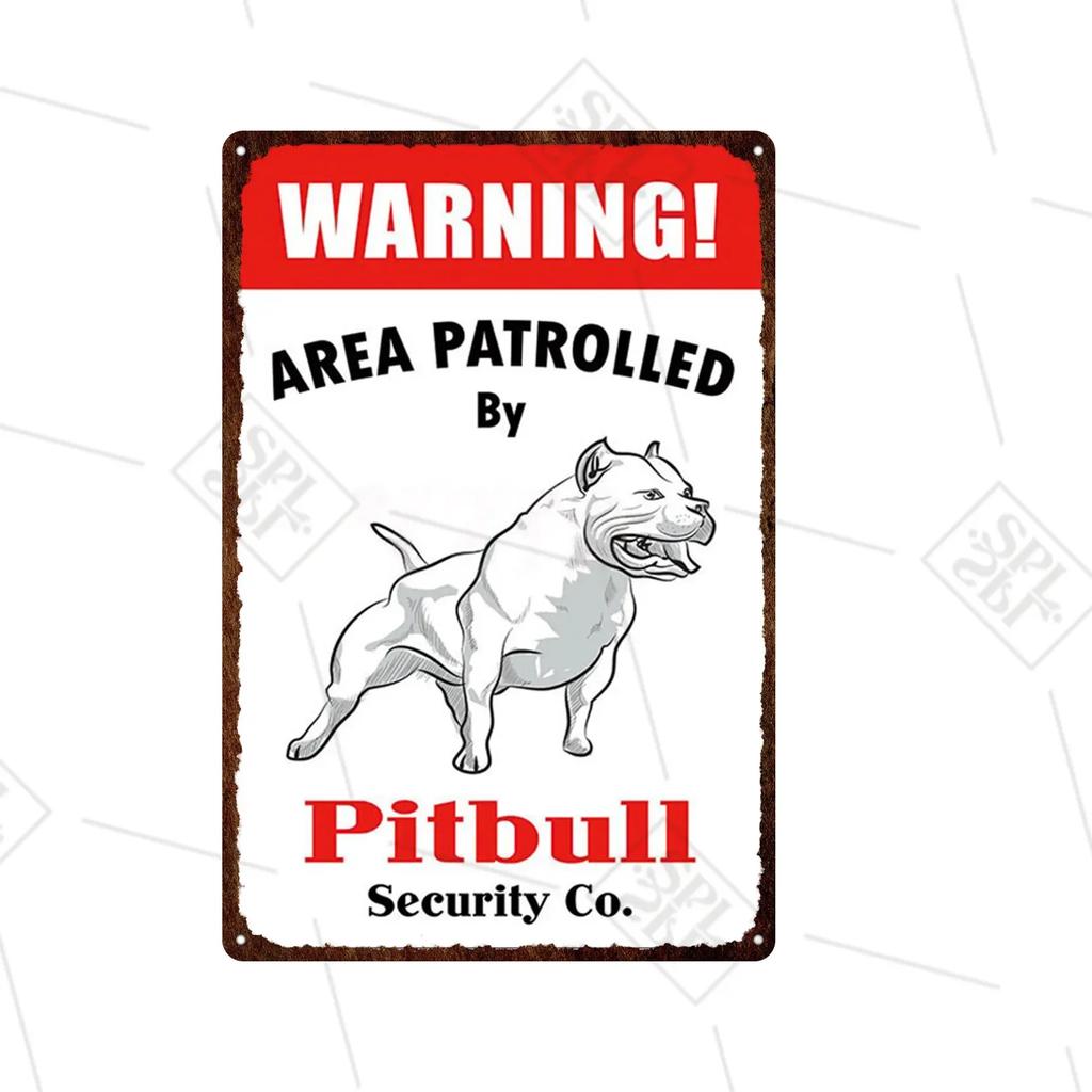 Akita Corgi Dog Breed Metal Sign Beware Of The Dog Warning Sign Pet Shop Wall Decoration Family Doorplate Vintage Tin Plaque