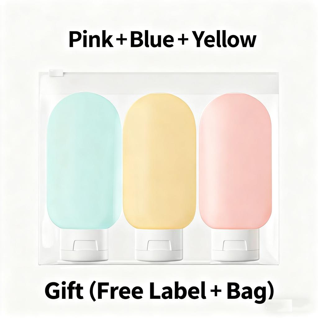 4Pcs/Set Refillable Bottle 60ml Soft Lotion Container Squeeze Tube Empty Bottle Portable Travel Shampoo Bottle Containers