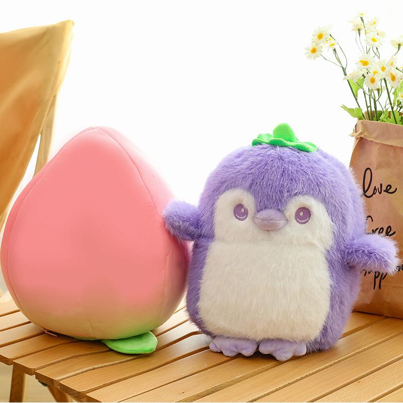 Fruit Penguin Plush Toy Fairy Peach Transformation Penguin Doll Doll Children Sleeping Pillow Birthday Gift