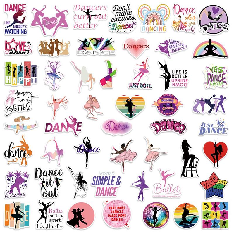 50Pcs/Set Dancer Slangs Series 01 Stickers DIY Fashion Waterproof Doodle Decals Stickers