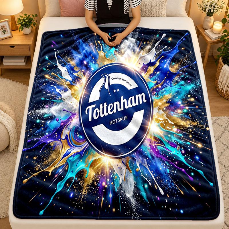 Flanell-Decke Tottenham Hotspur Warm Weich Überwurfdecke für Innenbereich Sofa Bett Wohnzimmergebrauch