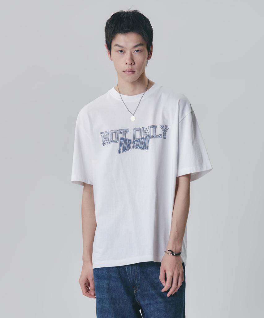 NOT ONLY FOR TODAY Polygon Logo Short Sleeve T-Shirt [White]