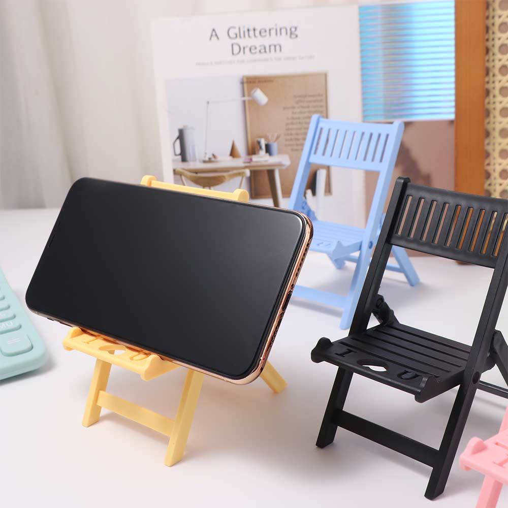 Plastic Chair Shape Phone Holer Multi-functional Cell Phone Bracket Smart Phone Display