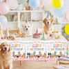 Avezano 3 pcs Puppy Dog Birthday Party Tablecloth Disposable 108x54 inch Puppy Themed Birthday Party Decorations Tablecovers Dog Pawty Decorations