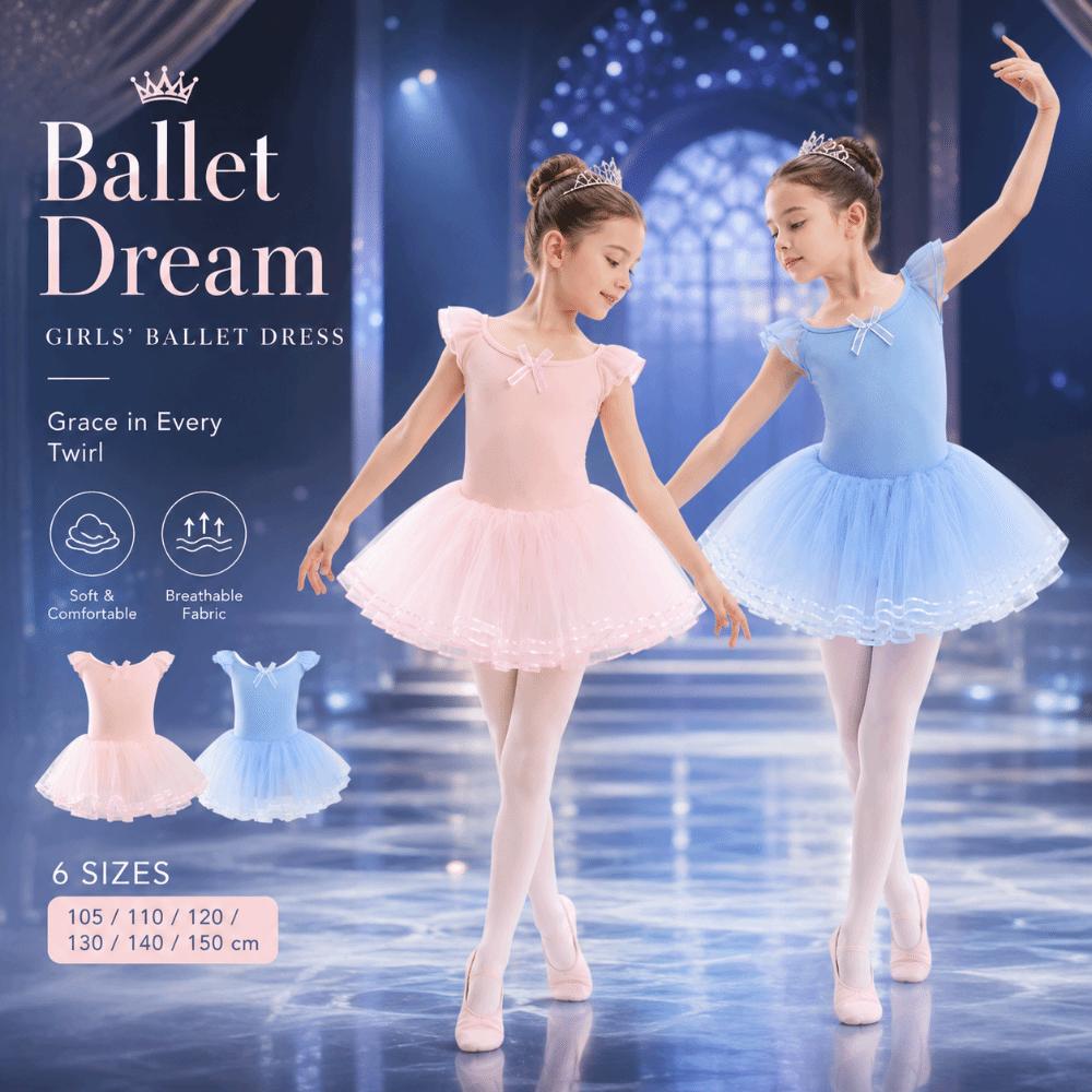 Breathable Gymnastics Tutu Skirts Butterfly Bow Kids Ballet Leotard Girl Ballet Tutu Dress  Grading
