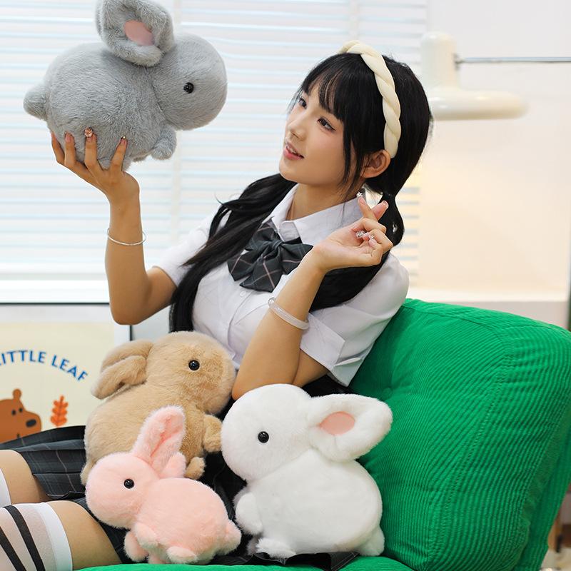 Little Rabbit Plush Toy Cute White Rabbit Doll Children Sleep with Throw Pillow Gift Exchange