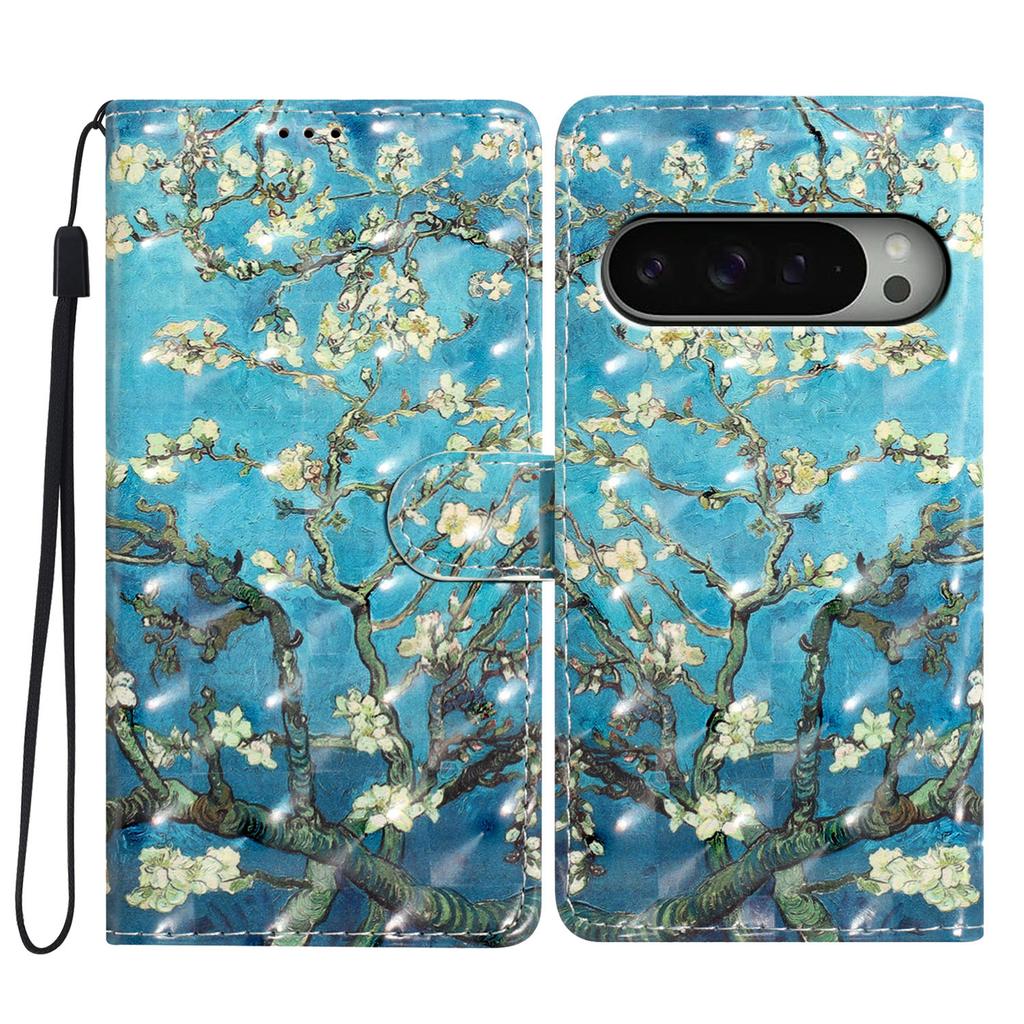 3D Pattern PU Leather Phone Wallet Case for Google Pixel 6,6a,6 Pro,Pixel 7,7a,7 Pro,Pixel 8,8a,8 Pro,Pixel 9,9a,9 Pro,9 Pro XL