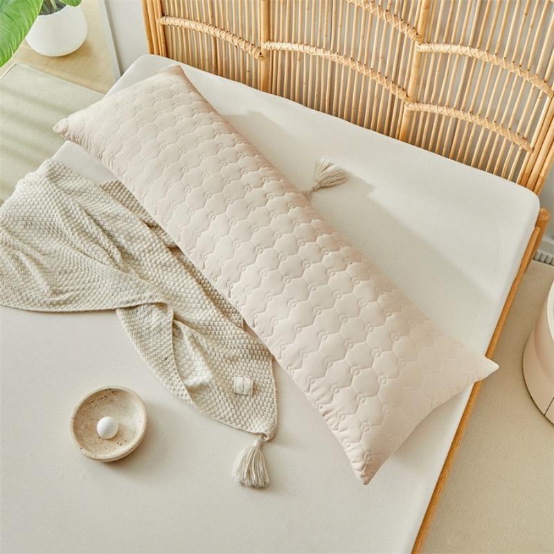 new quilted chemical fiber washed cotton long pillow football grid integrated pillow household double single couple pillow