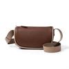 Retro Color-blocked Saddle Bag, Single Shoulder Bag, Wide Shoulder Strap Crossbody Bag, Pillow Bag
