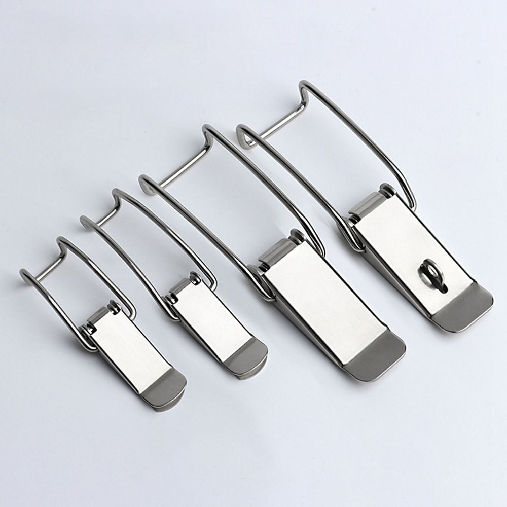 Stainless Steel Spring Clasp Buckle security Anti-Theft Toggle Latch Catch Burglar-proof Hardware Duck Billed Buckles Toolbox