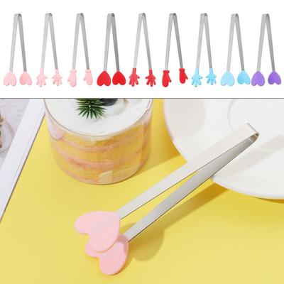 Ice Cube Clip BBQ Non-slip Handles Mini Silicone Snack Food Tong Creative