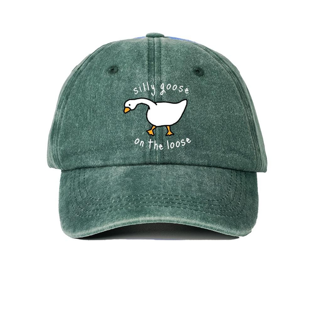 Große Gans Aufdruck Baseballkappe für Männer und Frauen, Kleine Frische Weiche Kappe mit Entenschnabel, Sonnenschutzmütze, Outdoor Sonnenschutz