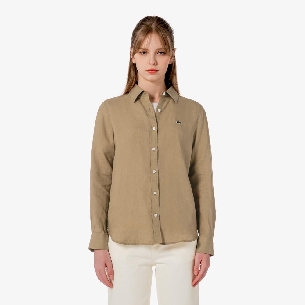 [Lacoste] Women's Regular Fit Linen Shirt CF005E-56G02S