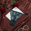 Women's Panties Heart Rhinestone Jacquard Low Waist Lace Translucent Flower Underpants Ventilate Underwear Super Comfortable