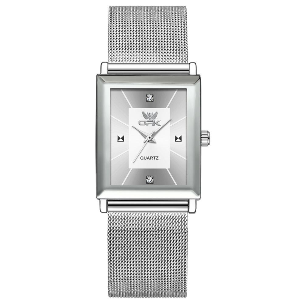 Square Men's Steel Belt Watch Business Calendar Quartz Waterproof Men's Watch