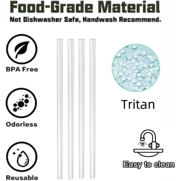 4Pcs Replacement Straw Fit for Owala 24oz 32oz,Reble Drinking Straws with Cleaner Brush Compatible with Owala FreeSip Water Bottle, Cup Accessories