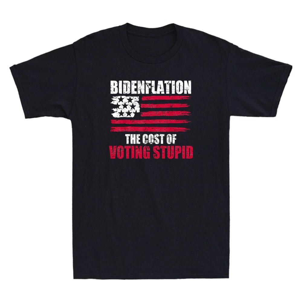Bidenflation The Cost Of Voting Stupid Funny Quote Saying Vintage Men s T-Shirt XXXXL