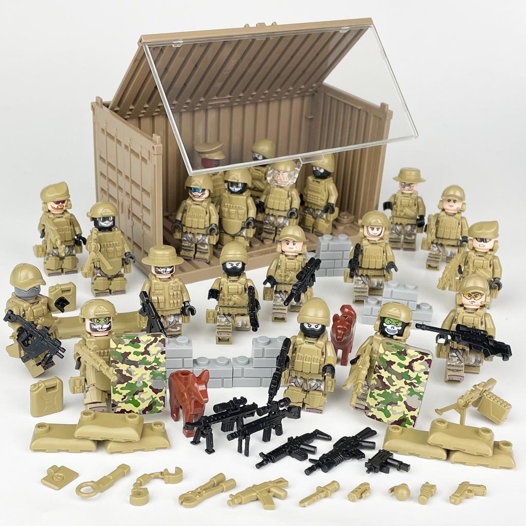 C1 Anti-Terrorism Military Doll 8 Children'S Assembled Building Block Toy Weapon Equipment Axe Shovel M8056
