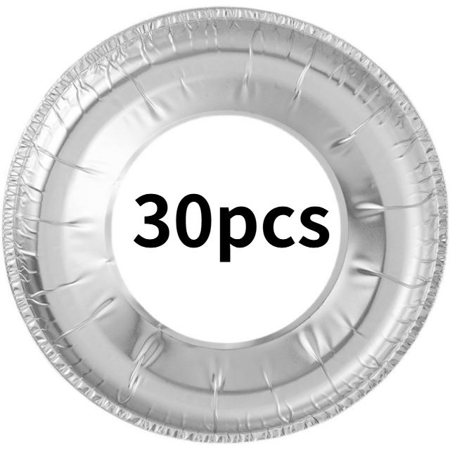 10/30PCS Aluminum Foil Burner Covers Disposable Stove Liners for Gas Cooktops Oil-Proof Cooking Protectors (Easy Clean)