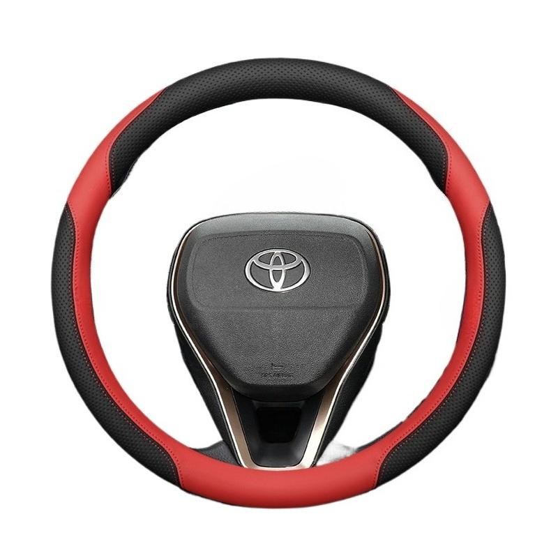 Leather Car Steering Wheel Cover for Toyota Prius Camry Corolla Avanza Aygo X CHR RAV4 Yaris Cross 2024 2025 2026 Accessories