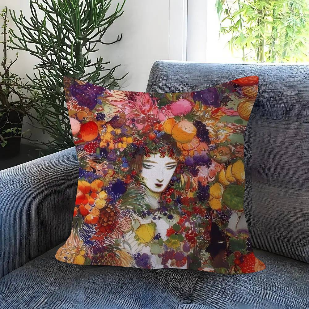 Painting Y-Yoshitaka Amano Art Cushion Cover 30X50 Polyester Sofa Cushions Decorative Throw Pillows Home Decoration Pillowcover
