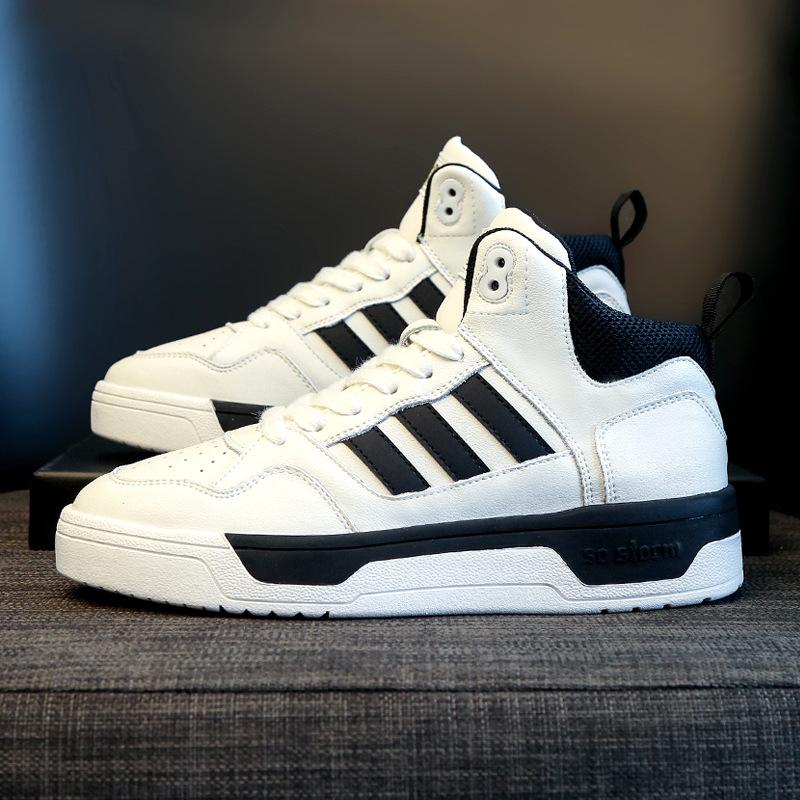 High-top leather autumn new casual sports shoes summer trendy shoes 35 чёрный