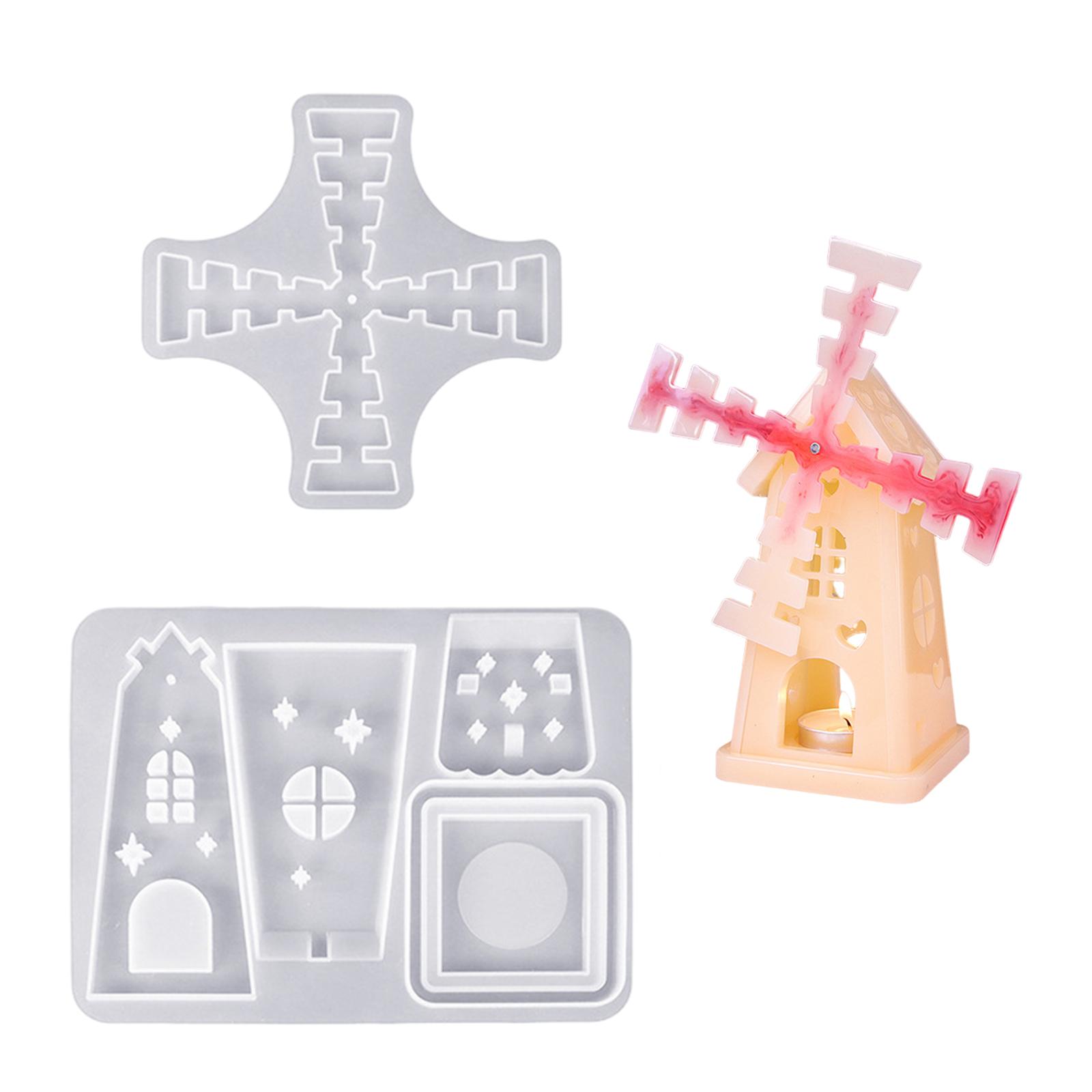 

Художественные силиконовые формы для подсвечников, формы для эпоксидной смолы, вращающиеся формы в виде ветряной мельницы для подсвечников, силиконовая текстура 1