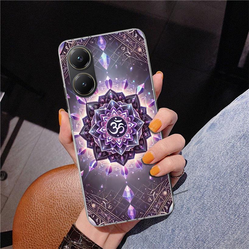 Mandala Chakra Insist Yoga Phnoe Case for Xiaomi Poco X5 X6 X7 Pro X4 Gt F7 Ultra M8 M7 Redmi 15C 15 13C 13 12C 12 Unique Cover