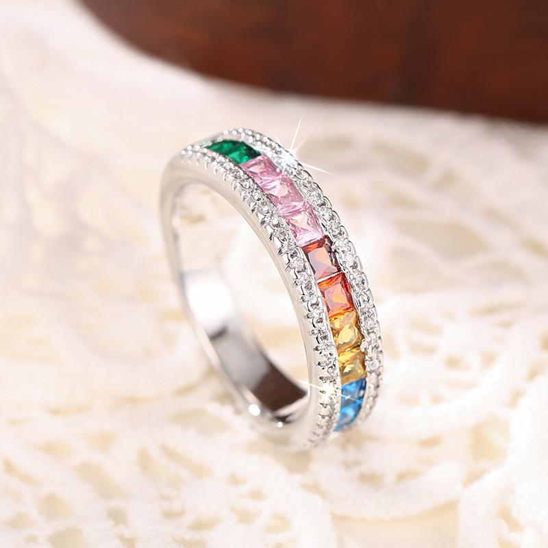 New Color Zirconia Ring for Women - Unique and Exquisite Handpiece - Light Luxury Finger Ring