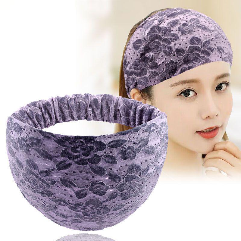 Sweet Versatile European & American Lace Headband: Wide Hair Net Headscarf