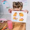 8Sheets Cute Capybara Funny Make a Face Puzzle Stickers Decoration Cartoon Assemble Jigsaw Toy Kid DIY Decoration Party Favor