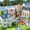 Self-control Fairytale Town House Wooden Dolls Miniature House  Valentine's Day