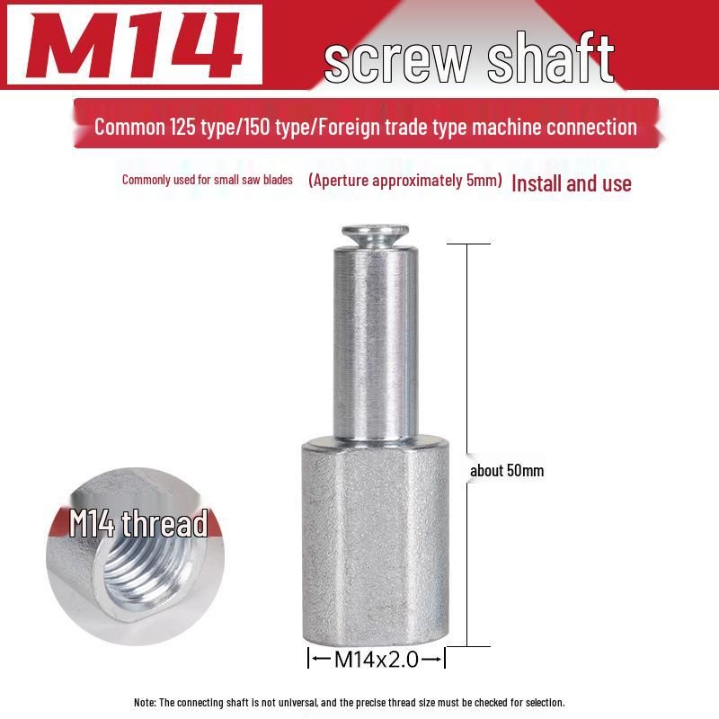 125mm Angle Grinder Shaft: 5mm Hole, Small Diamond Saw Blade, M14 Rod